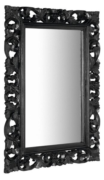 SAPHO - SCULE zrcadlo ve vyřezávaném rámu 70x100cm, černá IN167