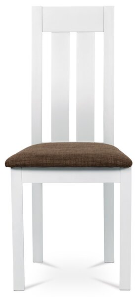 Autronic Jídelní židle BC-2602 WT - Bílá, potah hnědý