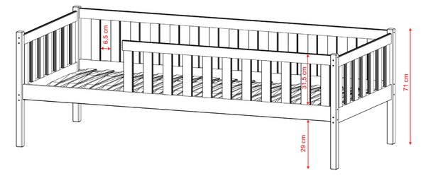 Lano Furniture Dětská postel Ada bílá Rozměr (cm): 80x160