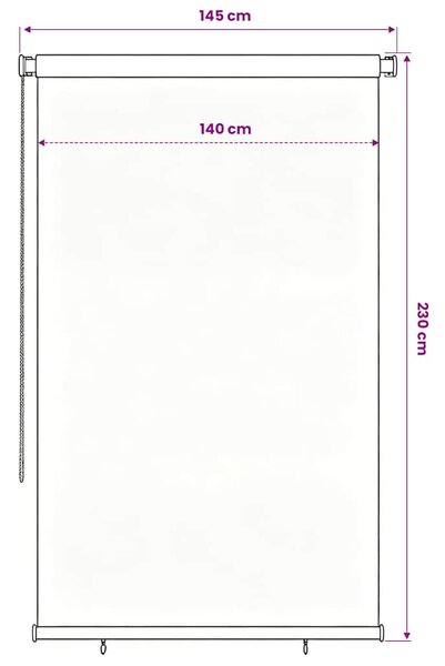Venkovní roleta 145 (Š) x 230 (V) cm modrá HDPE 312852