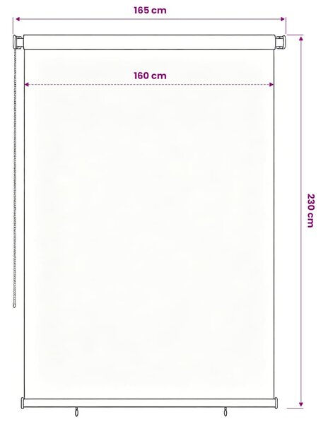 Venkovní roleta 165 (Š) x 230 (V) cm modrá HDPE 312853