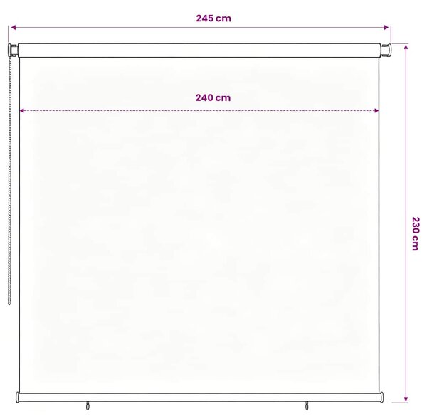 Venkovní roleta 185 (Š) x 230 (V) cm modrá HDPE 312854
