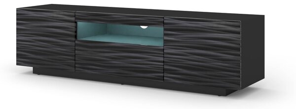 TV stolek/skříňka Aurora 150 (sahara černá) (s LED osvětlením)