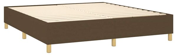 Box spring postel s matrací a LED tmavě hnědá 160x200 cm textil 3135528