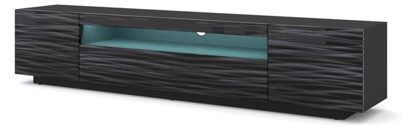 TV stolek/skříňka Aurinko 200 (sahara černá) (s LED osvětlením)