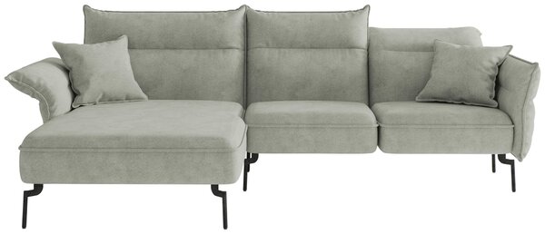 ROHOVÁ SEDAČKA, textil, světle šedá Livetastic - Sedací soupravy, Online Only
