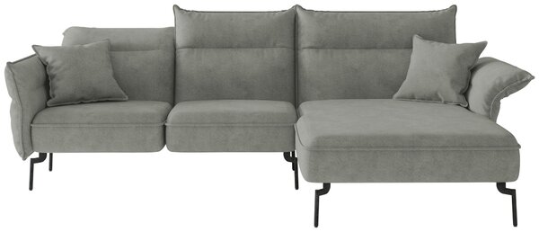ROHOVÁ SEDAČKA, textil, šedá Livetastic - Sedací soupravy, Online Only