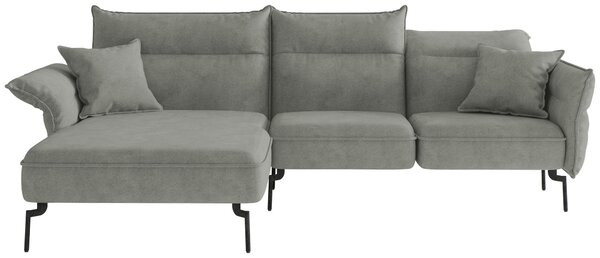 ROHOVÁ SEDAČKA, textil, šedá Livetastic - Sedací soupravy, Online Only