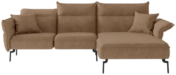 ROHOVÁ SEDAČKA, textil, světle hnědá Livetastic - Sedací soupravy, Online Only
