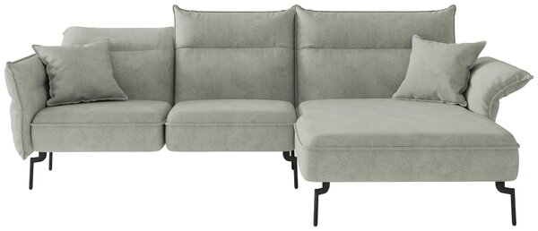 ROHOVÁ SEDAČKA, textil, světle šedá Livetastic - Sedací soupravy, Online Only