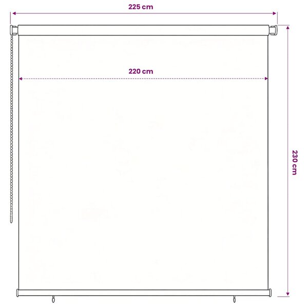 Venkovní roleta 245 (Š) x 230 (V) cm modrá HDPE 312857