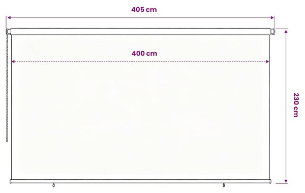 Venkovní roleta 405 (Š) x 230 (V) cm modrá HDPE 312860