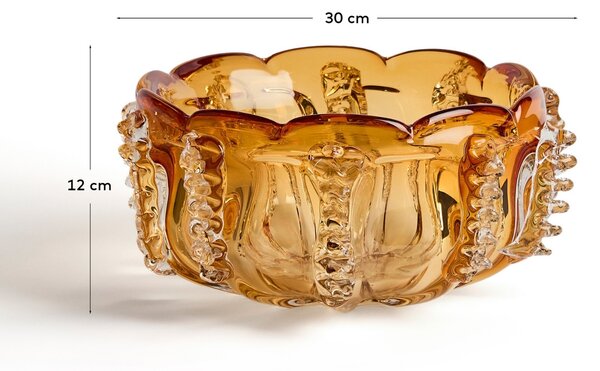 Kave Home Oranžová skleněná mísa Nicora Ø 30 cm
