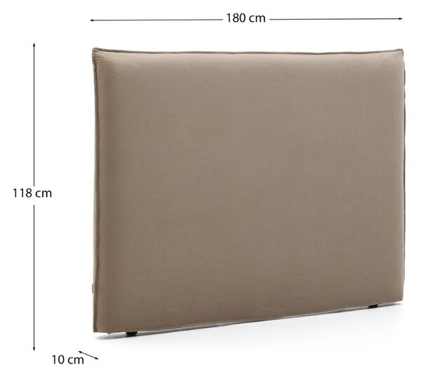 Kave Home Béžové čalouněné čelo k posteli Jaira 160 cm