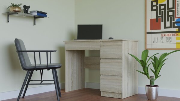 TP Living Psací stůl Mijas pravý dub sonoma