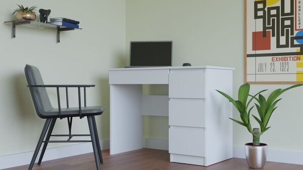 TP Living Psací stůl Mijas pravý bílý mat