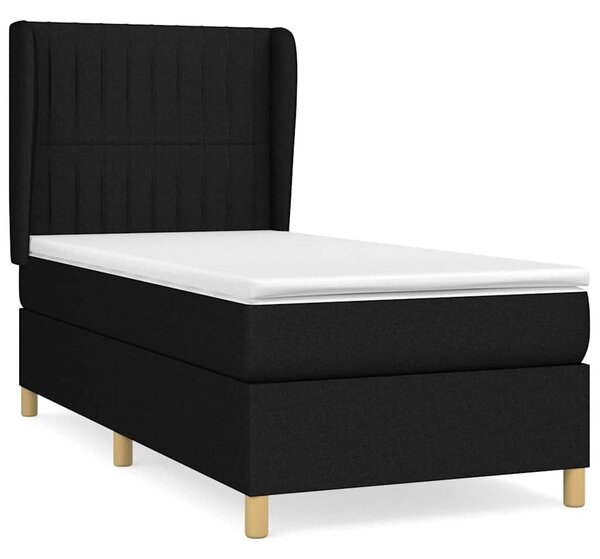 Box spring postel s matrací černá 80 x 200 cm textil 3128639