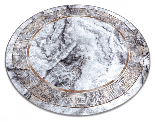 Kusový koberec Ager šedozlatý kruh 80cm