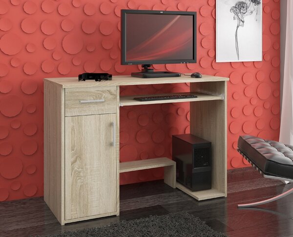 Ak furniture Volně stojící psací stůl Jay 90 cm dub sonoma