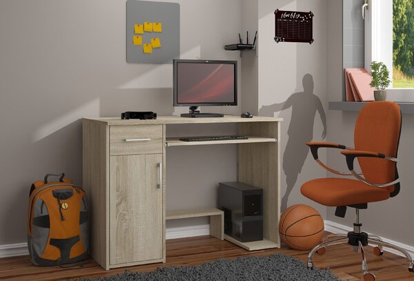 Ak furniture Volně stojící psací stůl Jay 90 cm dub sonoma