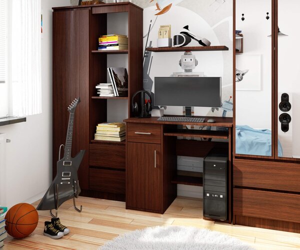 Ak furniture Volně stojící psací stůl Jay 90 cm wenge