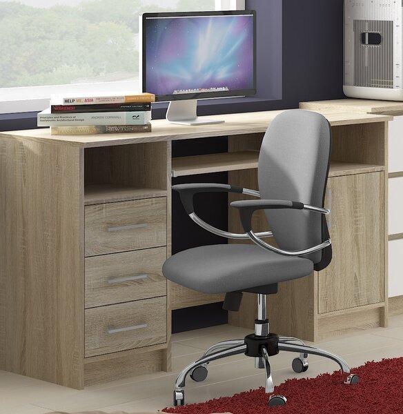 Ak furniture Volně stojící psací stůl Ana 124 cm dub sonoma