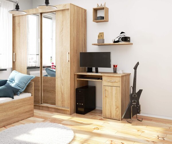 Ak furniture Volně stojící psací stůl Pin 90 cm dub sonoma