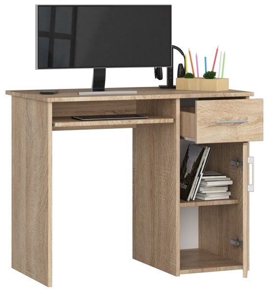 Ak furniture Volně stojící psací stůl Pin 90 cm dub sonoma