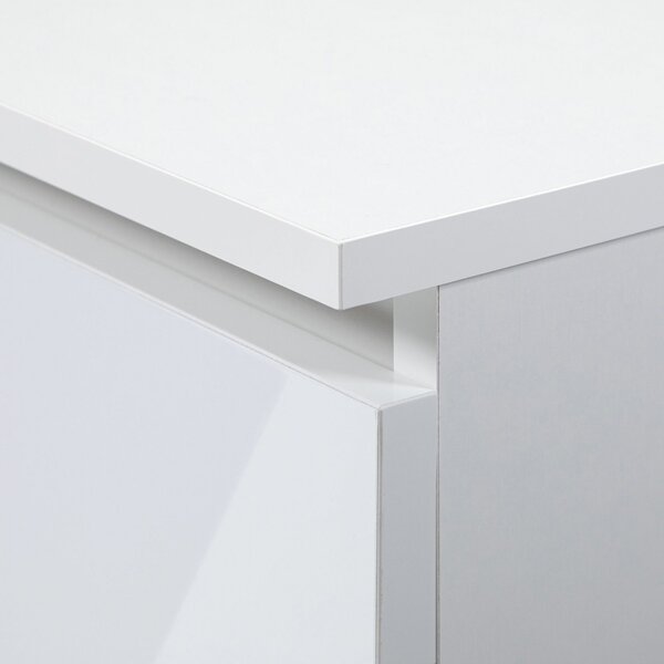 Ak furniture Komoda Torvi K 110,4 cm bílá lesklá