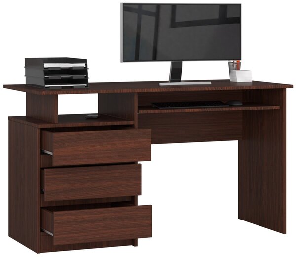 Ak furniture Volně stojící psací stůl CLP 135 cm wenge
