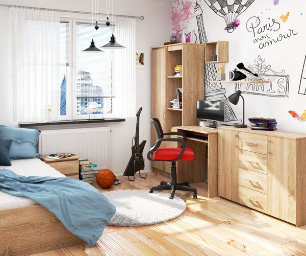 Ak furniture Psací stůl Star volně stojící dub sonoma