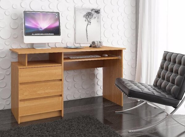Ak furniture Volně stojící psací stůl CLP 135 cm olše