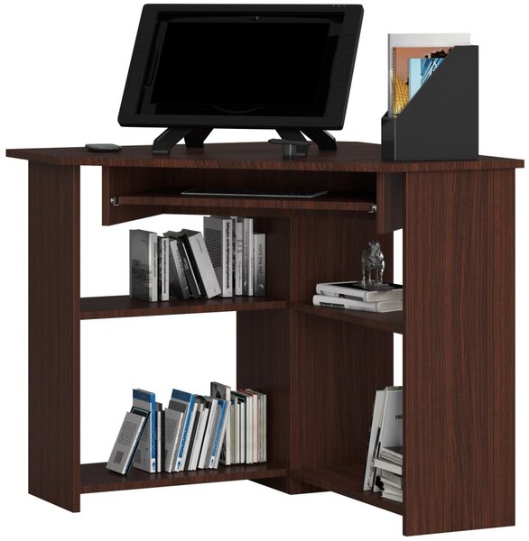 Ak furniture Rohový psací stůl Ted wenge