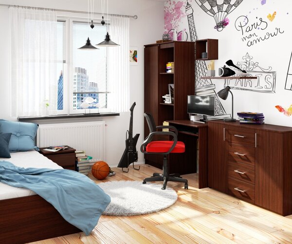 Ak furniture Psací stůl Star volně stojící wenge