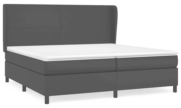 Box spring postel s matrací černá 200x200 cm umělá kůže 3128931
