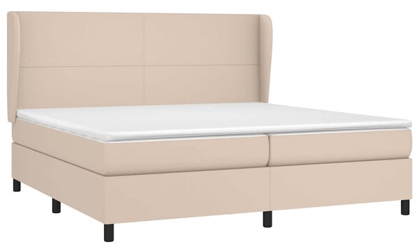 Box spring postel s matrací cappuccino 200 x 200 cm umělá kůže 3128936