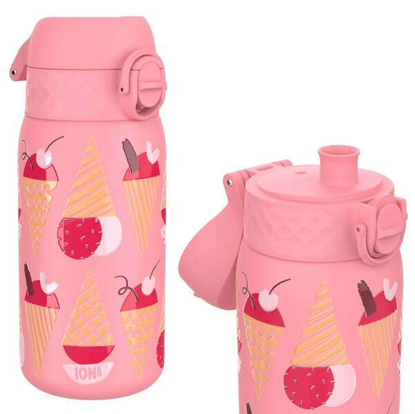 Láhev Na Pití Ion8 růžová kovová 400 ml