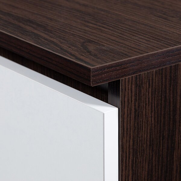 Ak furniture Komoda Torvi K 110,4 cm wenge/bílá