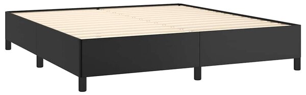 Box spring postel s matrací černá 180x200 cm umělá kůže 3128985
