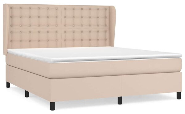 Box spring postel s matrací cappuccino 160x200 cm umělá kůže 3129044