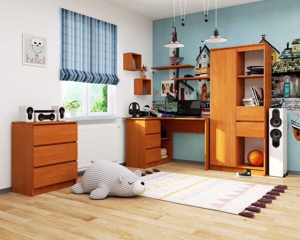 Ak furniture Rohový psací stůl B16 124 cm olše levý