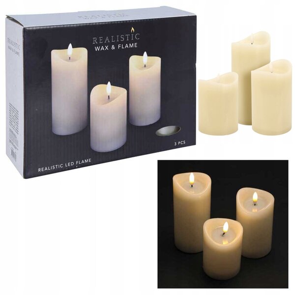 LED svíčka z včelího vosku Home Styling Collection