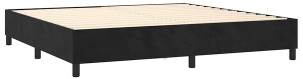 Box spring postel s matrací černá 200x200 cm samet 3132641