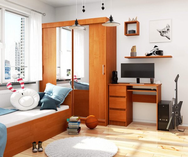 Ak furniture Psací stůl A-6 90 cm olše levý