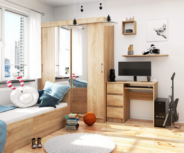 Ak furniture Psací stůl A-6 90 cm dub sonoma levý