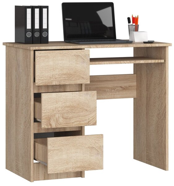 Ak furniture Psací stůl A-6 90 cm dub sonoma levý