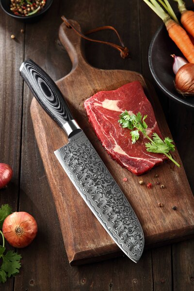 Santoku nůž XinZuo Ya B20 7"