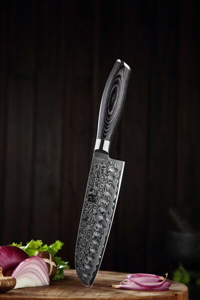 Santoku nůž XinZuo Ya B20 7"