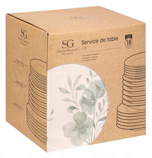 Mělký jídelní talíř Secret De Gourmet LILY 27 cm