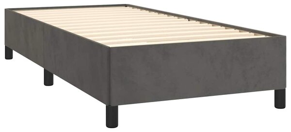 Box spring postel s matrací tmavě šedá 80 x 200 cm samet 3132766